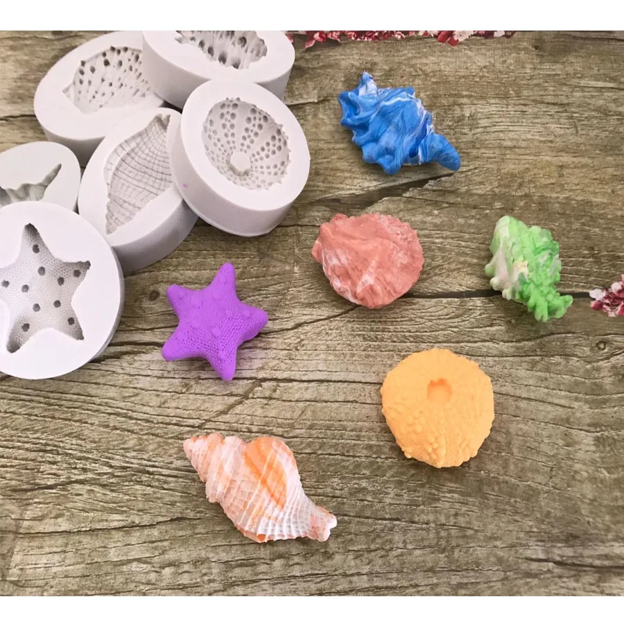 DIY Sea Shell Conch силиконовые формы для торта инструменты украшения тортов из мастики