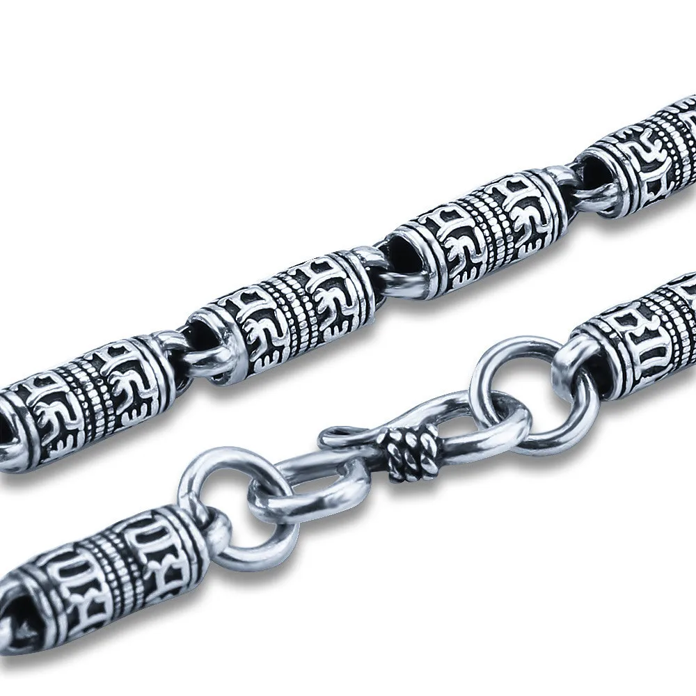 Мужской браслет GAGAFEEL из настоящего чистого 925 пробы серебра 5 мм. Мужские украшения в стиле панк., ювелирные изделия HYB1