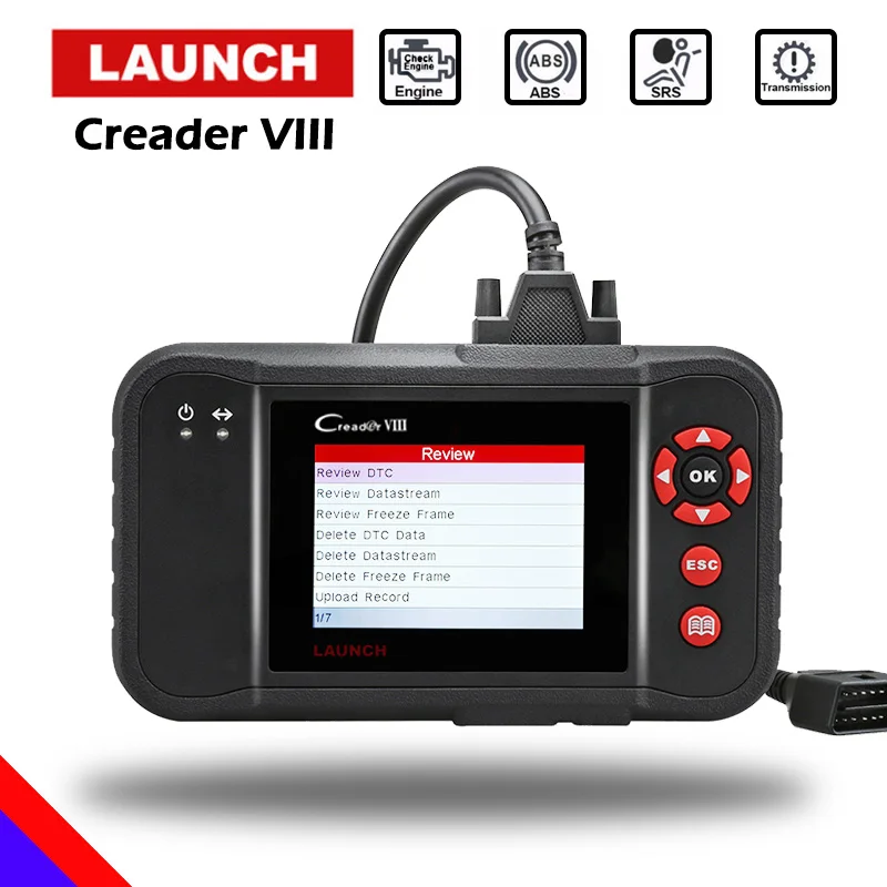 

Launch X431 VIII OBD2 Scanner Vehicle Code Reader Auto Scan Tool for ENG AT ABS SRS EPB SAS Oil Service Light Reset CReader 8