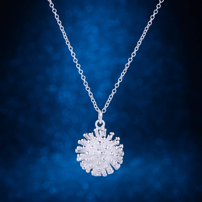 projecting shiny silver plated Necklace sterling silver ...