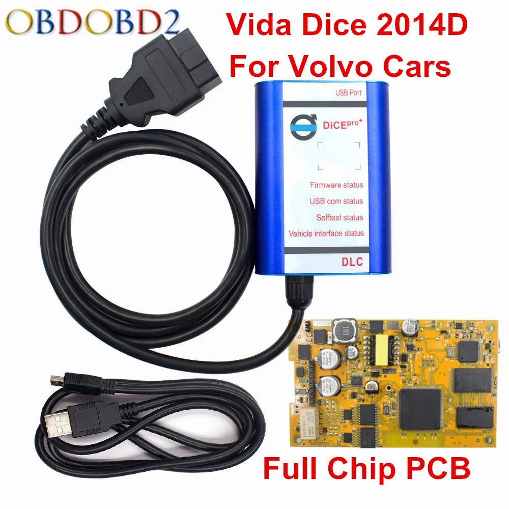 

Best Price Vida Dice Pro Diagnostic Interface Software 2014D OBD2 Scanner Tool For Volvo Cars Till 2017 A++ Full Chip Golden PCB