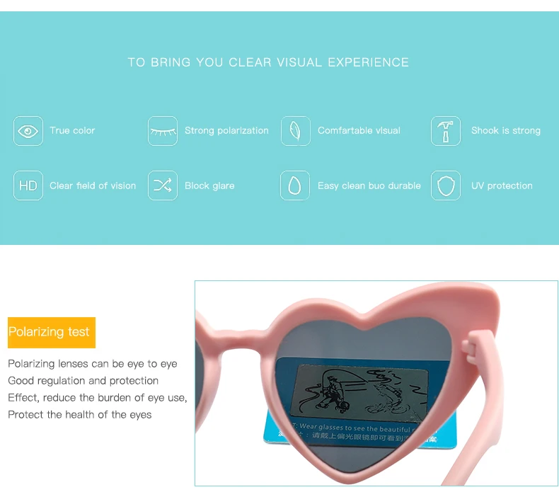 Cute Polarized Baby Girl's Fashion Sunglasses Features Full