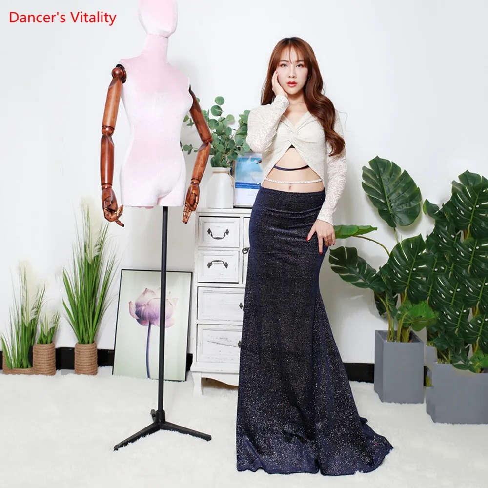 

2019 New Women's Belly Dance Costume Belly Dance velvet+lace Dress Belly Dance Suit For The Dance Competition Women