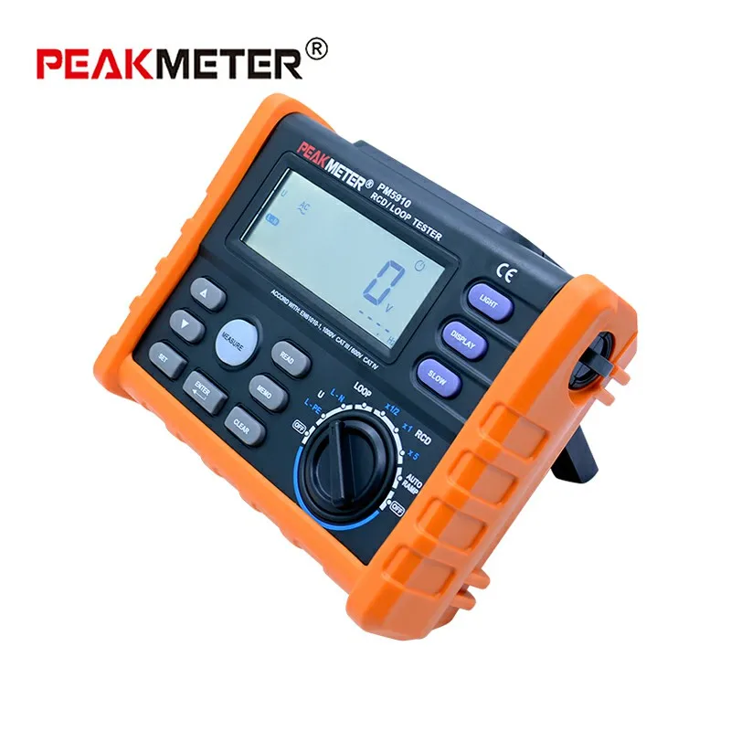 US $125.99 PEAKMETER PM5910 Digital resistance meter RCD loop resistance tester Multimeter Tripout CurrentTime Test with USB Interface