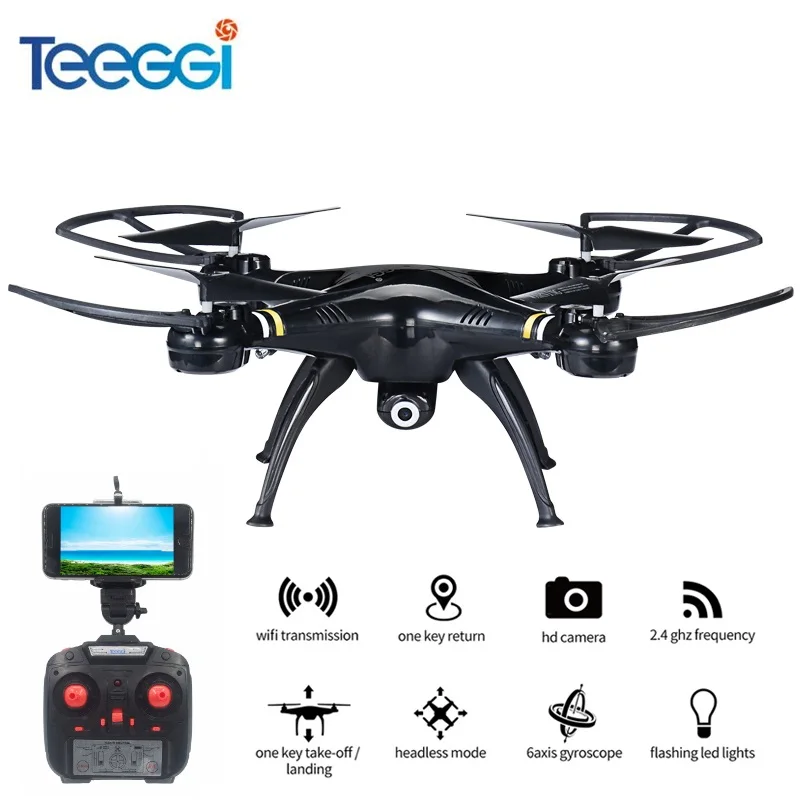 Teeggi M5W Wi Fi FPV RC Квадрокоптер с 720P HD камерой высота удержания один ключ взлет Дрон