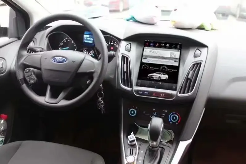 Top Big Screen Tesla style android 7.12 Car DVD Player GPS Navigation For Ford Focus 2012-2017 Auto navi stereo headunit multimedia 3