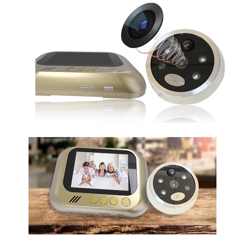 3.2 Inch LCD Smart Digital Door Viewer Camera 1.0MP 120 Degree Viewing