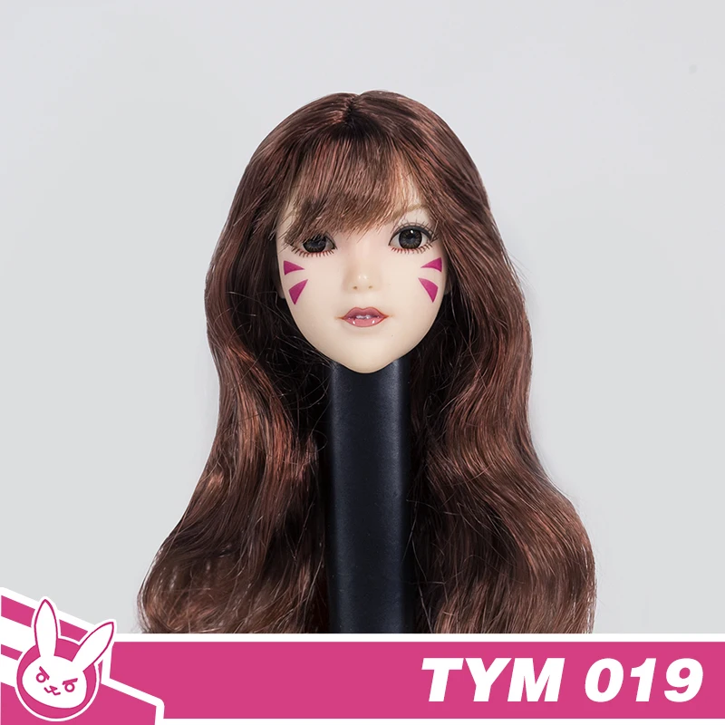 Масштаб 1/6 TMY019 голова девушки D.VA резная модель с костюмом медсестры для 12 дюймов