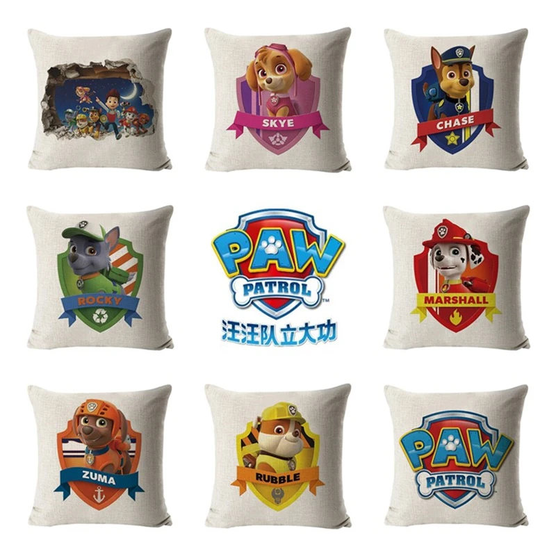 

Paw patrol dog plush toy pillow pillowcase dirty cloth sofa cushion pillowcase children's sofa pillowcase children's gift