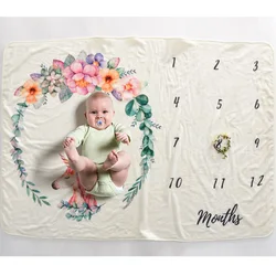 DIY Photography Milestone Blanket Baby Props Printed Newborn Photography Wrap Blankets 102*152cm Bigger size DIY Photography Milestone Blanket Baby Props Printed Newborn Photography Wrap Blankets 102*152cm Bigger size