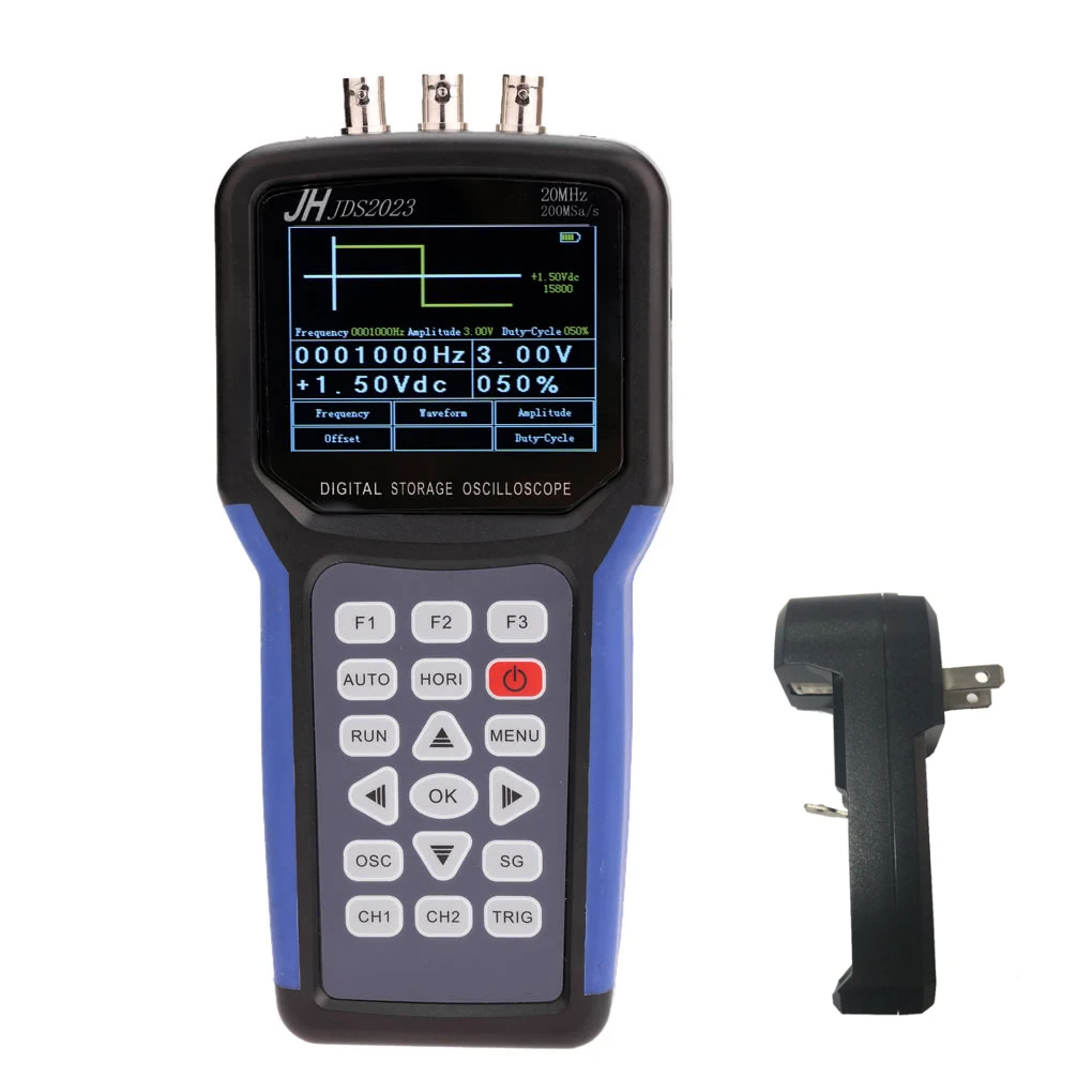 

JDS2023 Multi-functional Digital Oscilloscope with Signal Generator Scope Meter 20MHz Bandwidth 200MSa/s 1CH TFT LCD Display