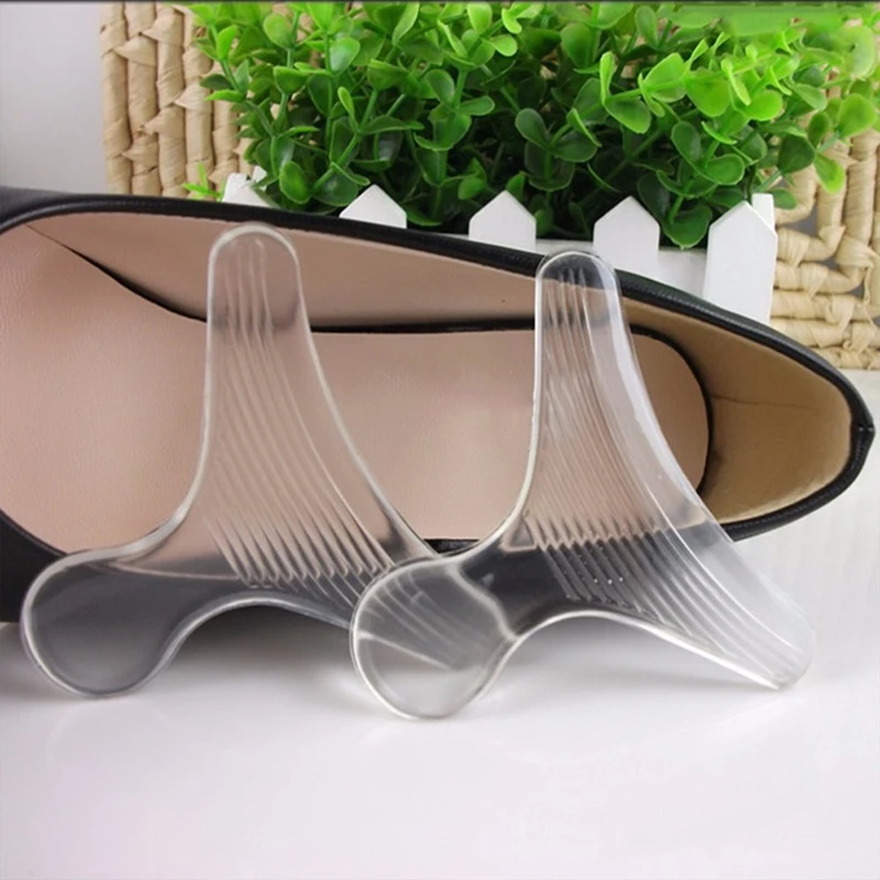 1 Pair Foor Care Transparent T Shape Invisible Silicone Shoes Heel Of ...