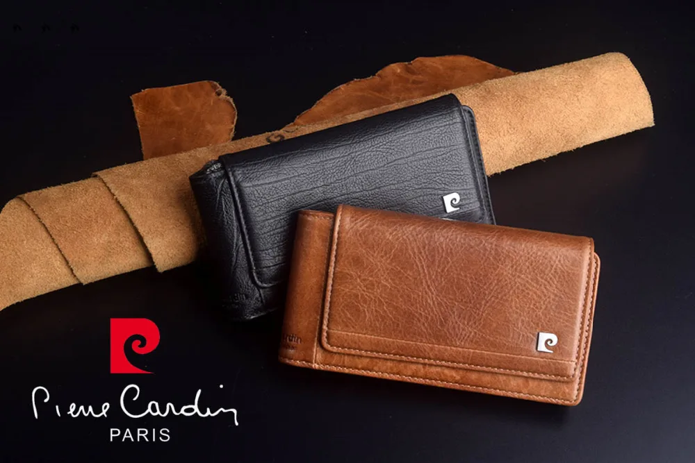 

2016 Brand New Pierre Cardin For SONY XPERIA Z5/Z4 Genuine Leather Hanging Belt Case Universal Free Shipping