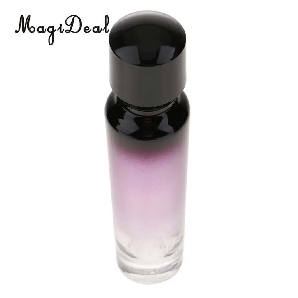 55ml/100ml Purple Glass Travel Empty Bottle with Black Treatment/Lotion Pump for Aromatherapy Lotions Beauty Gels Serums