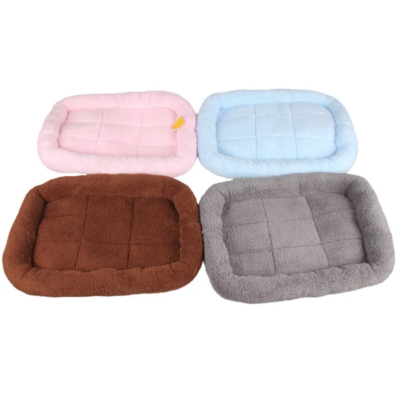 Soft Fleece Kennel Dog Cat Pads Warm Puppy Bed Mat For Small Big Large