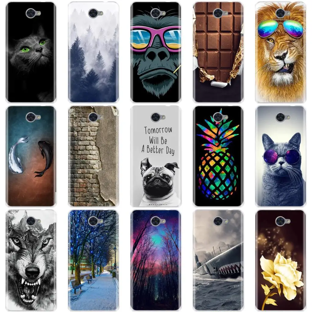 Для Huawei Y7 чехол для Y3 2017 / Y5 Y6 мягкий силиконовый 3D TPU Fundas Coque чехлы телефонов |