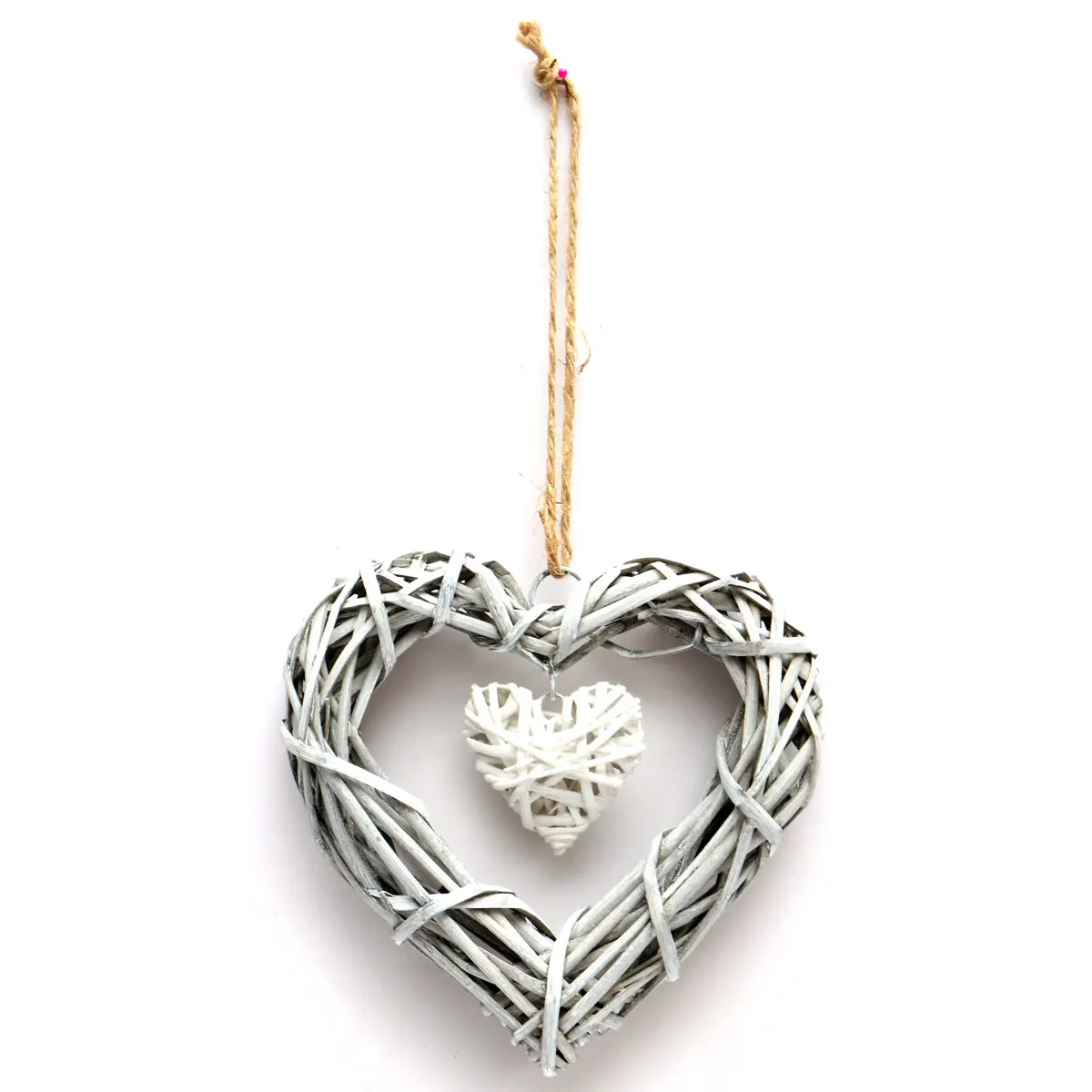 Corazón ratán mimbre colgante decoraciones amor Sepak Takraw boda ratán bola decoración hogar fiesta de San Valentín amor