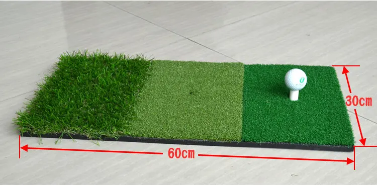 FUNGREEN جولف ضرب حصيرة 3 الأعشاب مع المطاط المحملة حامل جولف التدريب الايدز داخلي في الهواء الطلق ثلاثي العشب الغولف ضرب العشب