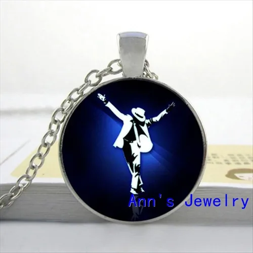 Майкл ожерелье Джексон Moonwalk Длинная подвеска фанатов любимый бренд Звезда стеклянный купол ожерелье HZ1