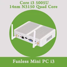 Безвентиляторный Mini PC Windows 10 Кну Barebone Intel Core i3 5005U 2 ГГц HD 5500 Graphics Micro PC 4 К HTPC wifi HDMI usb flash drive usb