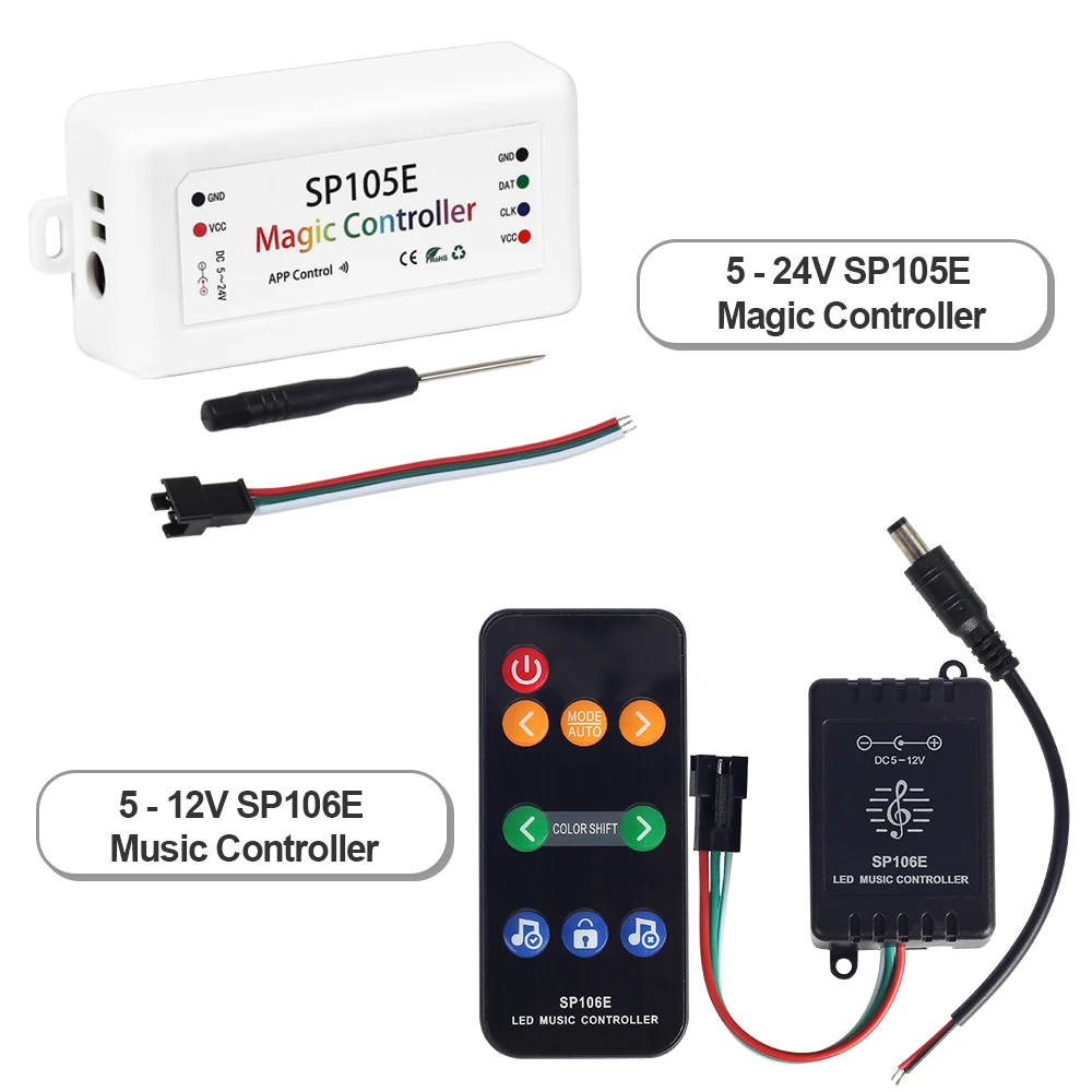Мини 3 ключа RF 17 ключ 21 светодиодный пиксельный светильник контроллер SP110E Bluetooth SP106E SP107E музыкальный контроллер для WS2811 WS2812B