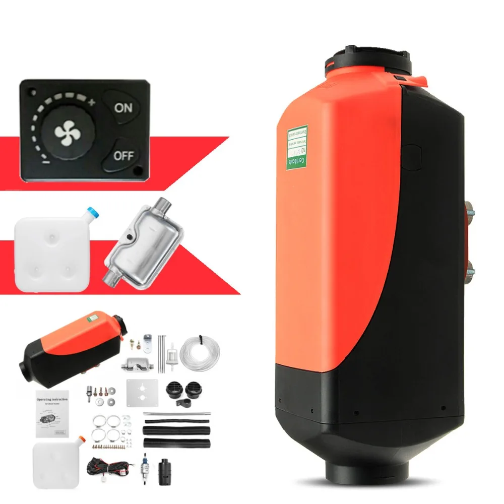 

2000W Air diesel Heater 12V for trucks, motor-homes, boats, bus Knob Switch Single hole silencer For free