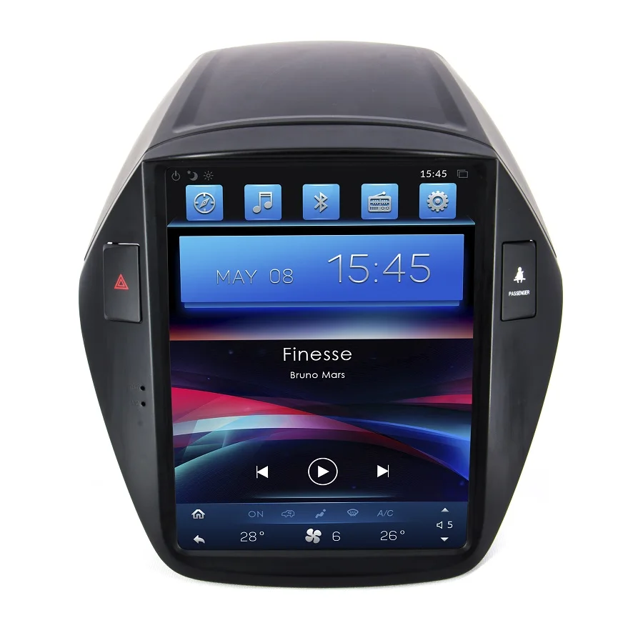 Cheap Navirider android 7.1 radio tape recorder 4-Core 32gb ROM tesla vertical screen for Hyundai IX35/Tucson 2009-2013 headunits BT 2