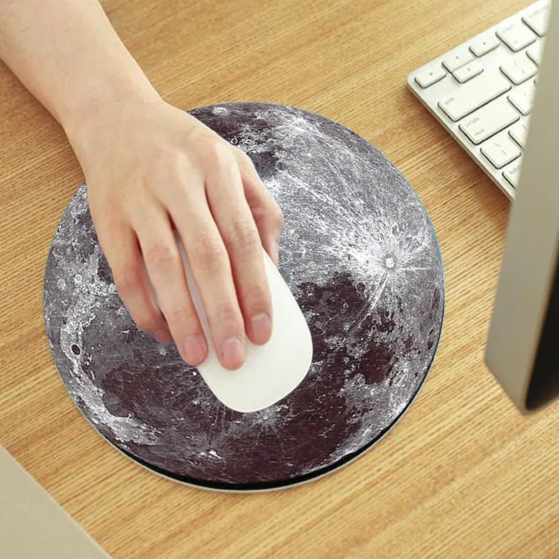 

Moon Shaped Gaming Mouse Pad Portable Locking Edge Mousepad Rubber Mouse Mat Round Keyboard Mat Table Mat For Dota for Gamer