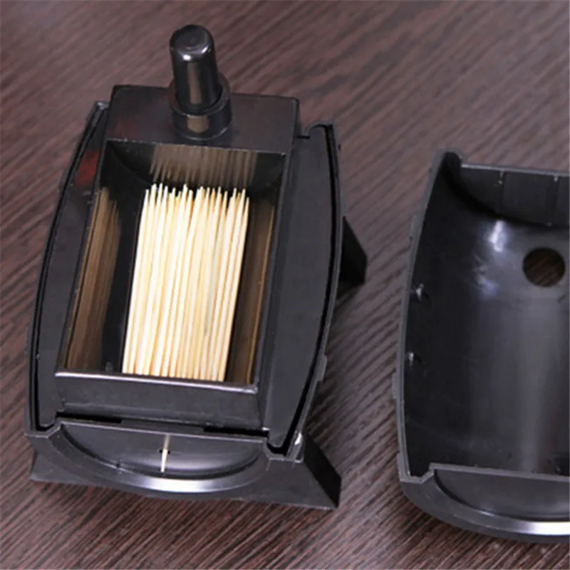 

Hot Sale 2018 Wine Barrel Plastic Automatic Toothpick Box Toothpick Container Toothpick Dispenser