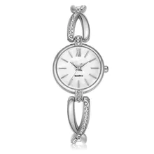 Durable New Arrival Watch Women Ladies Crystal Round Stainess Steel Dress Watches Girls Quartz Watch Bracelet Watch