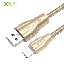 GOLF 1 м металлическая спиральная труба 2.4A Быстрая зарядка USB синхронизации данных зарядное устройство кабель для iPhone 6 6 S 7 8 Plus X XR XS 5 5s iPad Air 2 mini 2