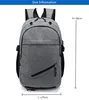 Мужской рюкзак с usb-разъемом FengDong, черный водонепроницаемый школьный или дорожный рюкзак для ноутбука с usb-разъемом, осень 2022 ► Фото 3/6