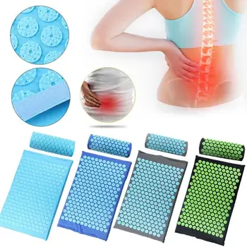 

Acupressure Massager Mat Relaxation Relief Stress Tension Body Mat Acupuncture Massage Yoga Mat with Pillow