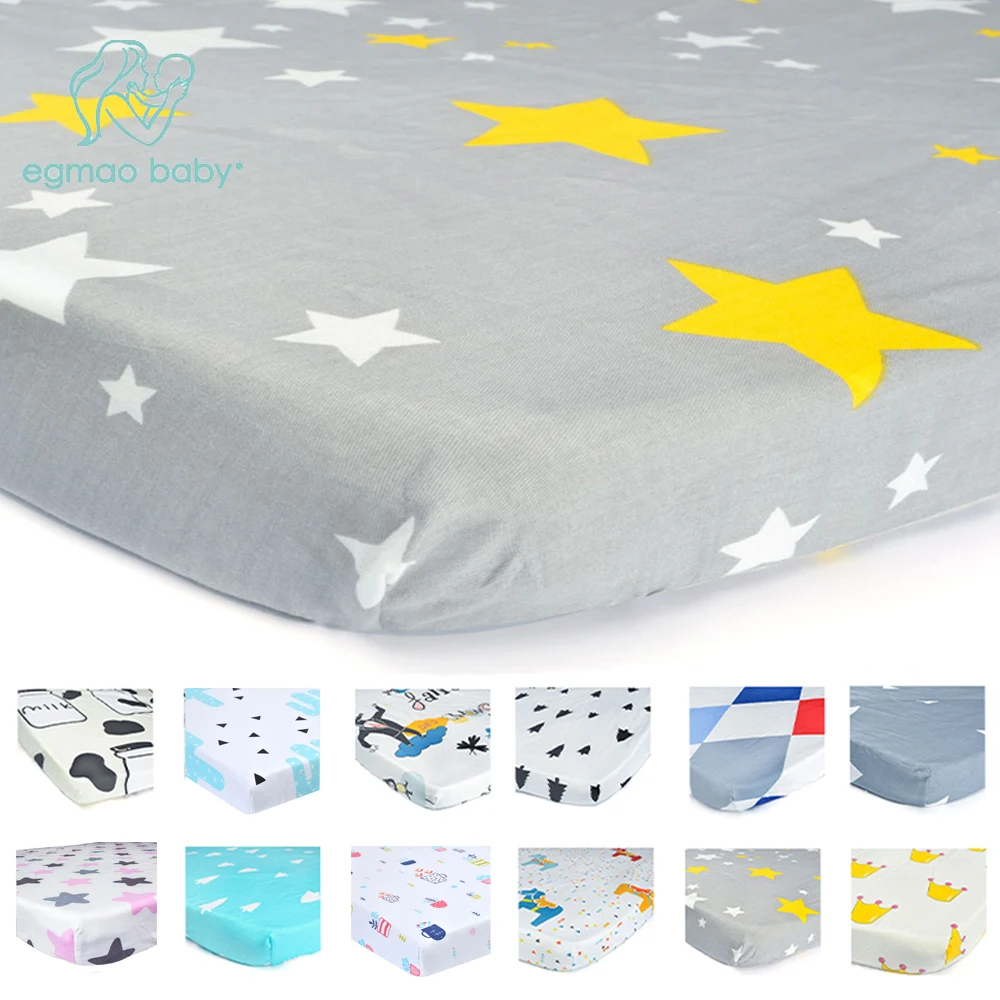 

Unisex Fitted Cotton Sheets for Standard Baby Crib Mattresses - No Rips or Holes with Use, Guaranteed - Great Baby Shower Gift