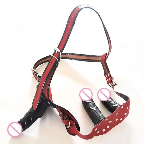 Strap On Detachable Three Dildos Strapon Penis Harness Adjustable Lesbian Strapon Dick Anal Plug Sex Toys for Woman Sex Products