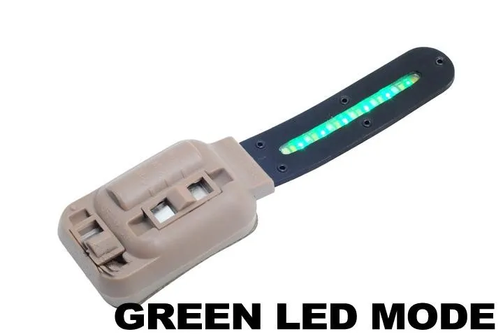 Tactical helmet lamp light HEL-STAR 5 Green light with IR flash black DE (7)