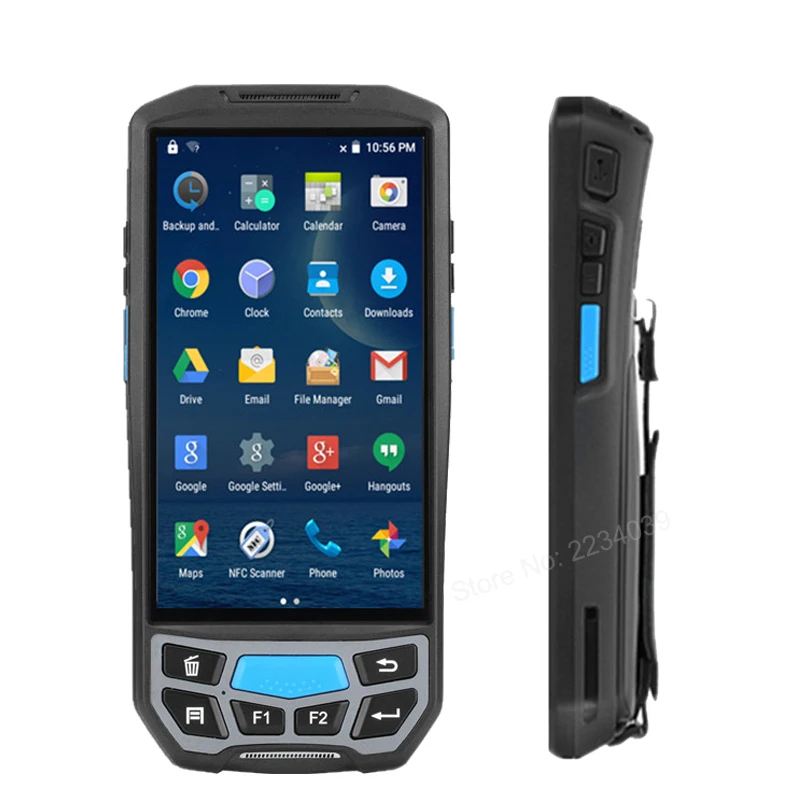 5.0 بوصة 1D/2D QR ماسح الباركود NFC واي فاي PDA الروبوت 7.0 5 بوصة اللاسلكية المحمولة الباركود Rearder محطة pos المحمولة