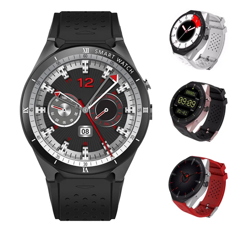RUIJIE KW88 Pro Smart Watch Men Android 7.1 Clock MTK6580 3G Smartwatch 1GB 16GB Heart Rate Monitor GPS with 2MP Camera