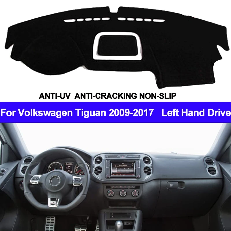 

TAIJS Car Dashboard Cover For Volkswagen VW Tiguan 2009 - 2014 2015 2016 2017 Dash Mat Dash Pad DashMat Carpet ANti-UV NON-Slip
