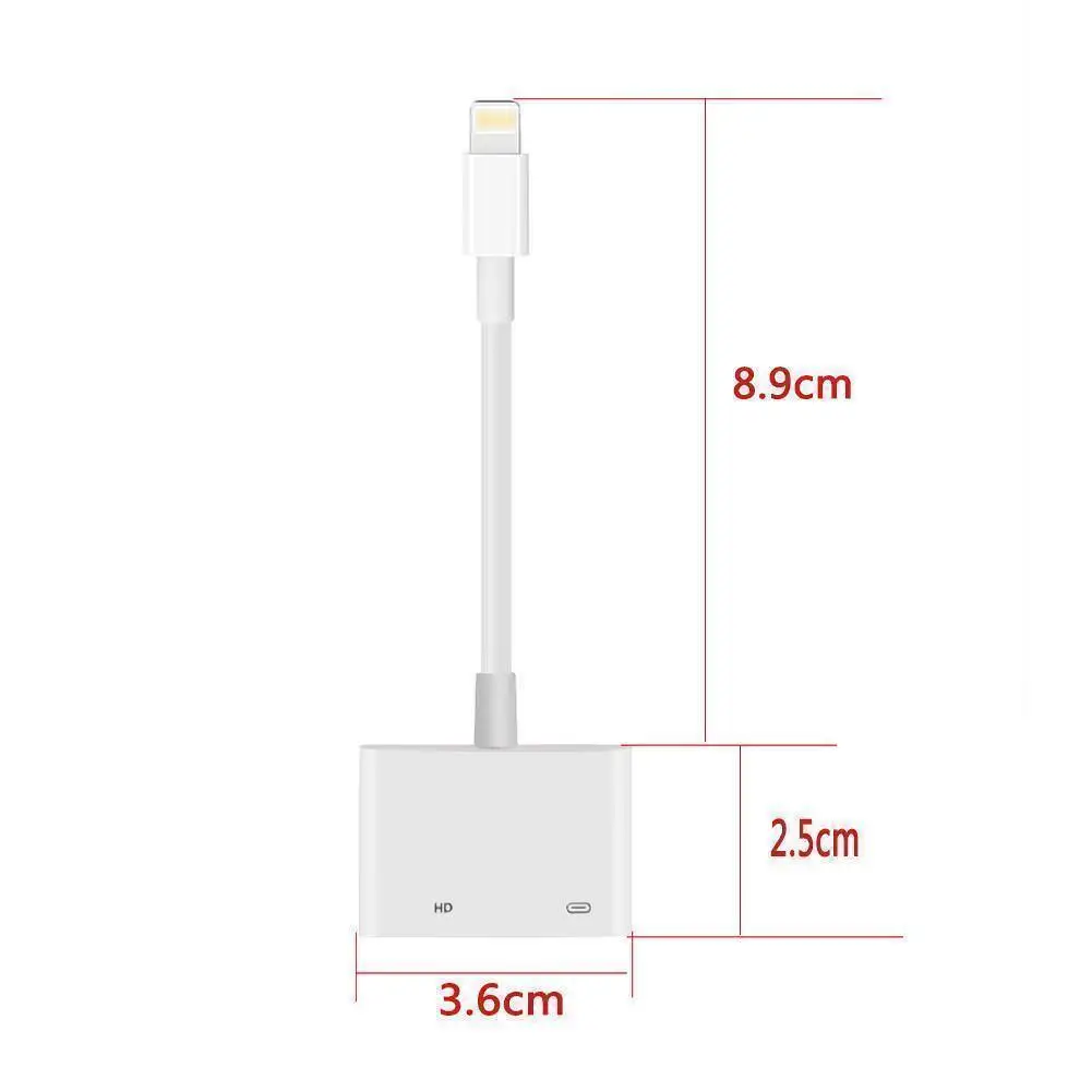 Новейший 1080P AV адаптер HDMI конвертер Цифровой AV адаптер 8pin к HDMI кабель для Apple iPhone X XS XR Max 8 7 iPad mini