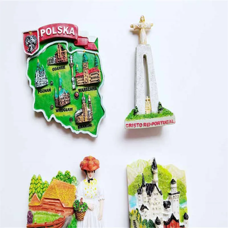 

Lychee Life Germany Castle Refrigerator Magnetic Stickers Famous Landscape Fridge Magnet Home Kitchen Decoration