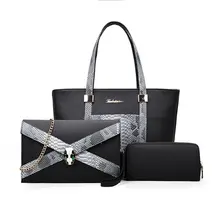 Diseñador de lujo Bolsos Mujer Bolsos PU de Cuero Compuesto Bolsa de Conjunto Serpentina de las mujeres Bolsa de Asas de Hombro sac Femme Principal de marca