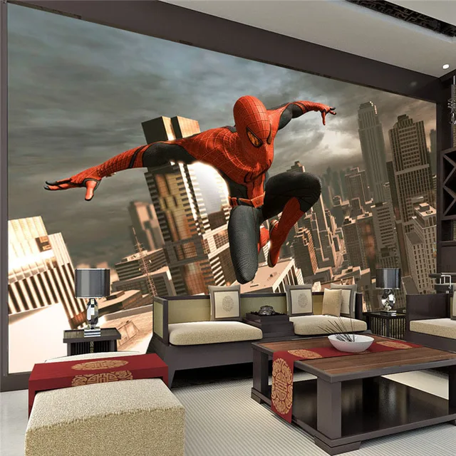 SpiderMan Muurschildering Superhero Foto Behang Custom 3D Behang ... SpiderMan Muurschildering Superhero Foto Behang Custom 3D Behang ...