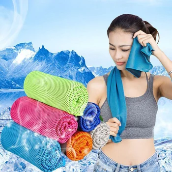 

Sports Ice Towel Gym Jogging Reusable Enduring Running Instant Ice Cold Chilly Pad Cooling Sweat Tool Beach Bathroom Towels