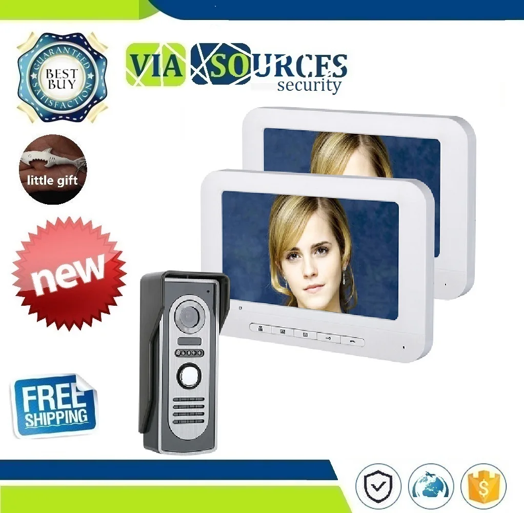 

Security 7" Color Screen Home Video Interphone Doorphone Bell Kits Home Families Door Access Control Intercom Systems