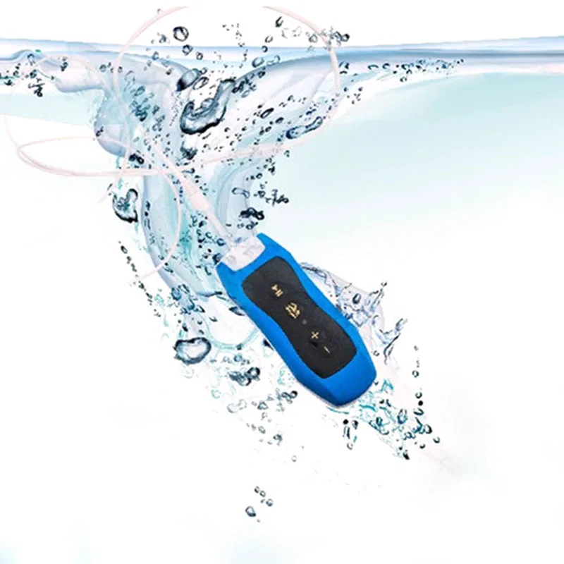 

Water Resistant MP3 Music Player with IPX8 FM Radio for Swim Diving Sport Clip MP3 Players W301