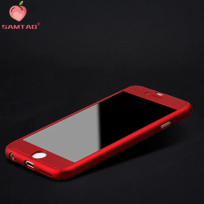 

360 Full Package For Apply Iphone 7 Case To Apple 6 Iphone 6plus Xmax Mobile Phone Protect Sheath Reduced Solid Color Hand Shell