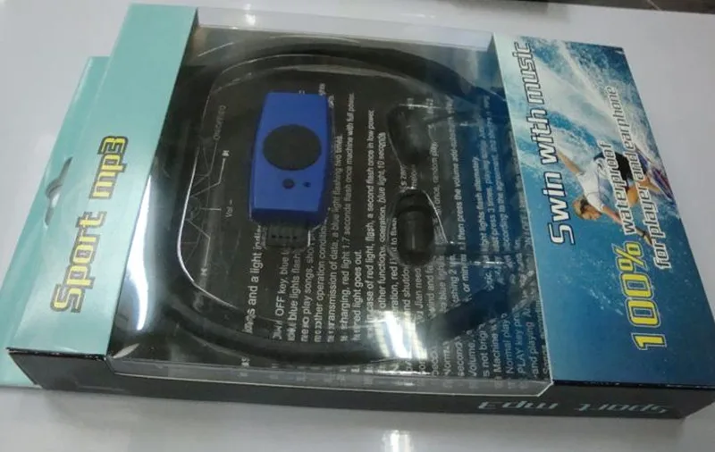 Модные IPX8 Водонепроницаемый Спорт стерео 4 Гб MP3 плеер гарнитура с fm-радио с возможностью перезарядки Mp3 сверхмощные наушники для прослушивания музыки во время плавания серфинга