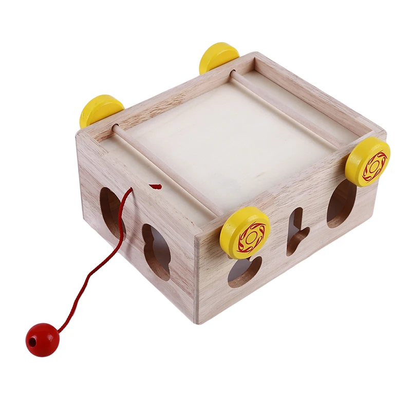  Creative Baby Block Match Learning Educational Wood Toy Trailer Early Teaching Toys 15 Holes Digita - 33010648118