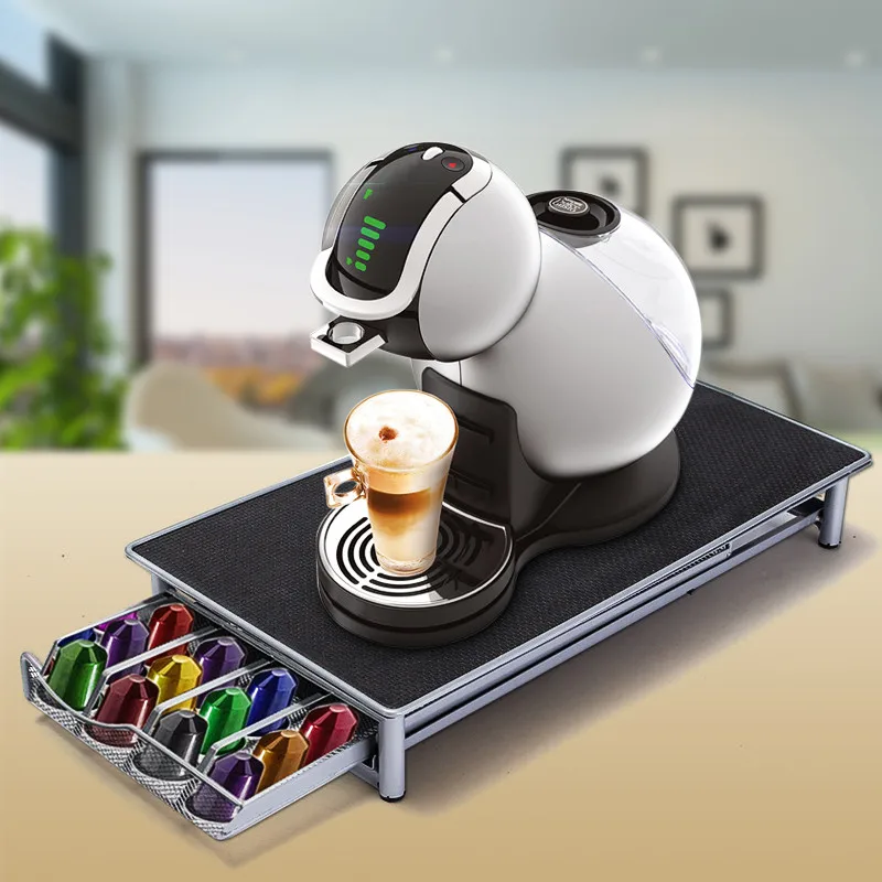 Нержавеющая сталь 36 чашки капсулы кофе nespresso стручки Держатель для хранения стойки ящики кофе капсулы полки Организации